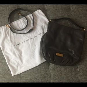 Marc Jacobs HILLIER HOBO in Charcoal/Grey